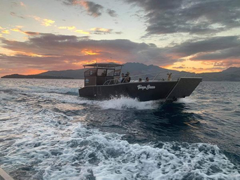 Lancha de desembarco de aluminio de 11m, casco reforzado, cómoda cabina, lancha de desembarco, barco de carga