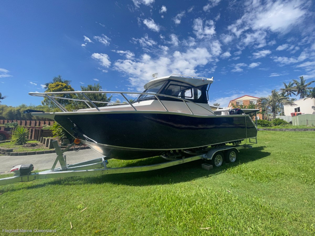 Venta de fábrica, barco de pesca de agua salada con cabina completamente cerrada Profisher de 7,5 M, barco de aluminio