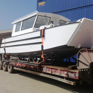 Lancha de desembarco de 9m, barco de aluminio que transporta embarcaciones de carga de 5 toneladas, lancha de desembarco de ferry con cabina para la venta