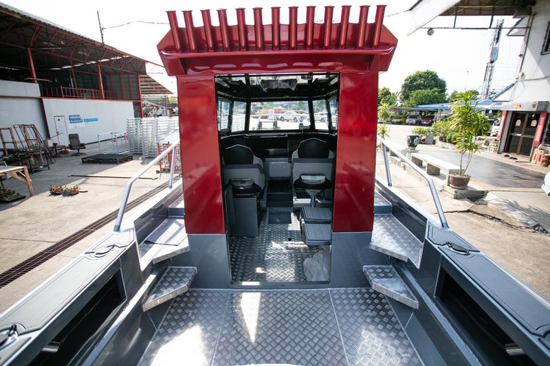 barco de pesca de aluminio de alta velocidad de los cruceros de la cabina del yate de lujo de los 25ft los 7.5m