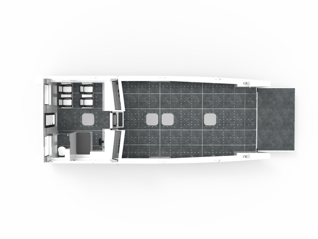 Barco de trabajo LCT soldado de aluminio de lujo de 11m y 36 pies de personalización de alto nivel con certificado CE