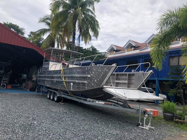 Buque de carga de barco de aluminio certificado CE de desembarco de 10 m para 25 pasajeros y 5 toneladas de carga