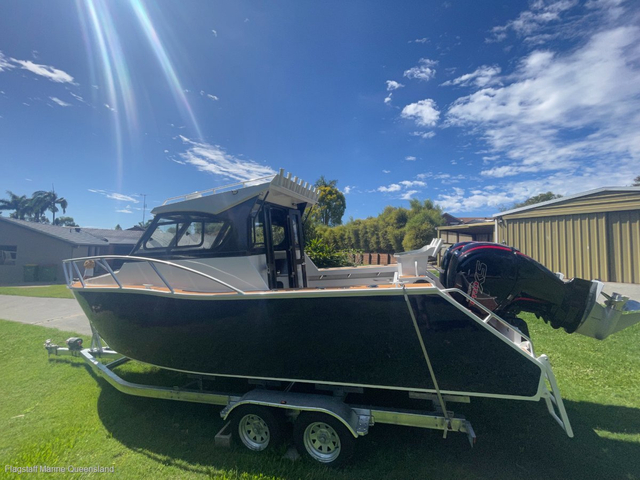 aluminio soldado con autógena lleno de los barcos de pesca de la cabina del Cuddy del motor fueraborda del casco de los 25ft los 7.5m V