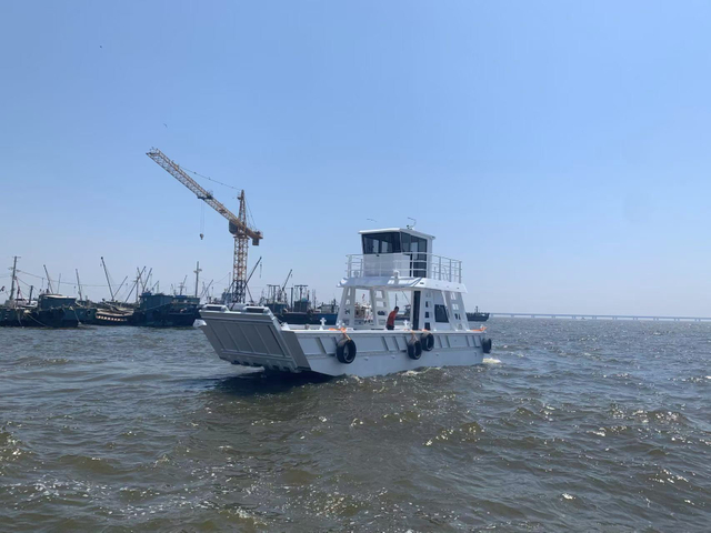 Barcaza para embarcaciones de desembarco de aluminio con certificación CE de 39 pies y 12 m Barcaza para embarcaciones de trabajo con cabina de dos pisos y embarcaciones de desembarco de 40 pies y 12 m 